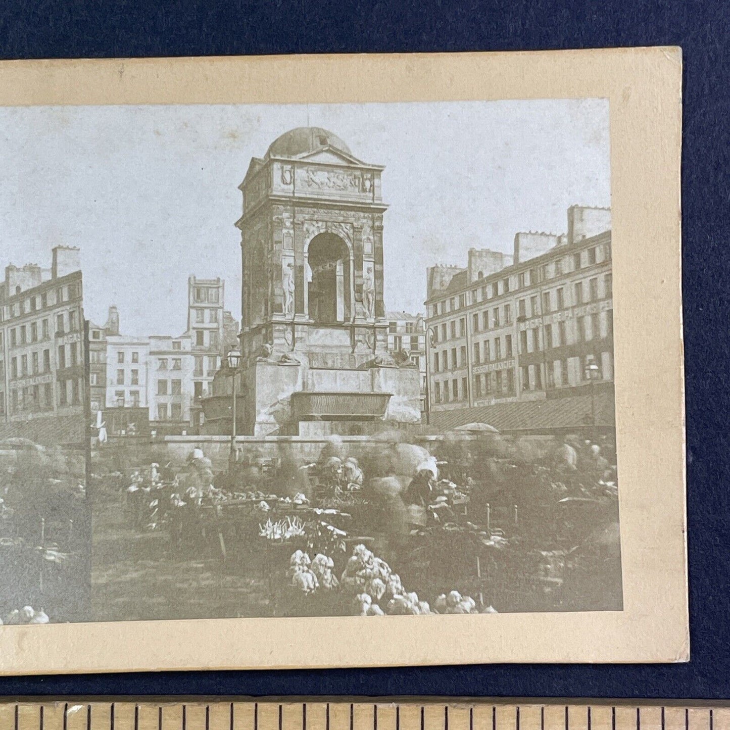 Fontaine des Innocents Fountain Paris France Stereoview Antique c1855 Y1103