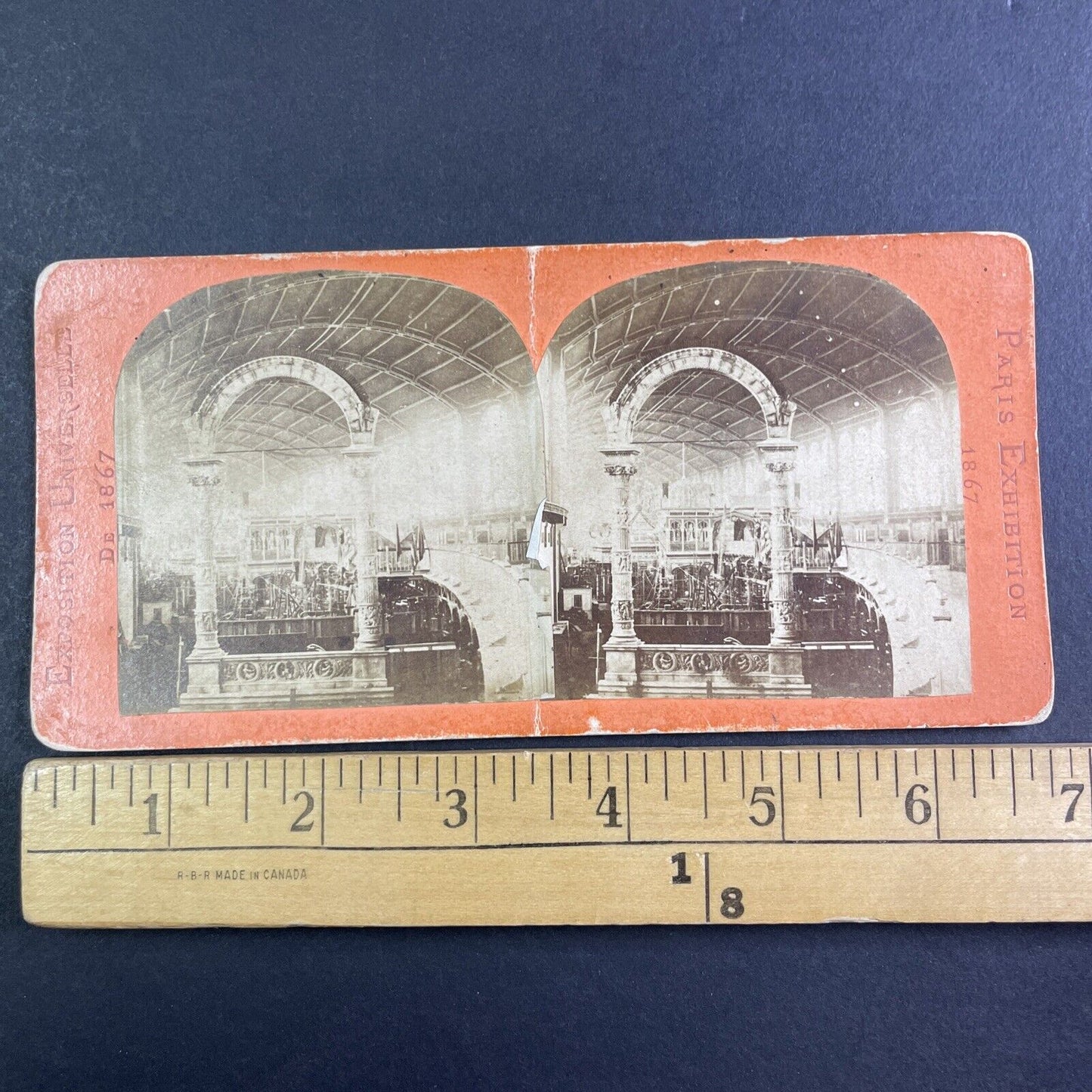 English Industrial Inventions Stereoview Paris Exposition Antique c1867 X4169