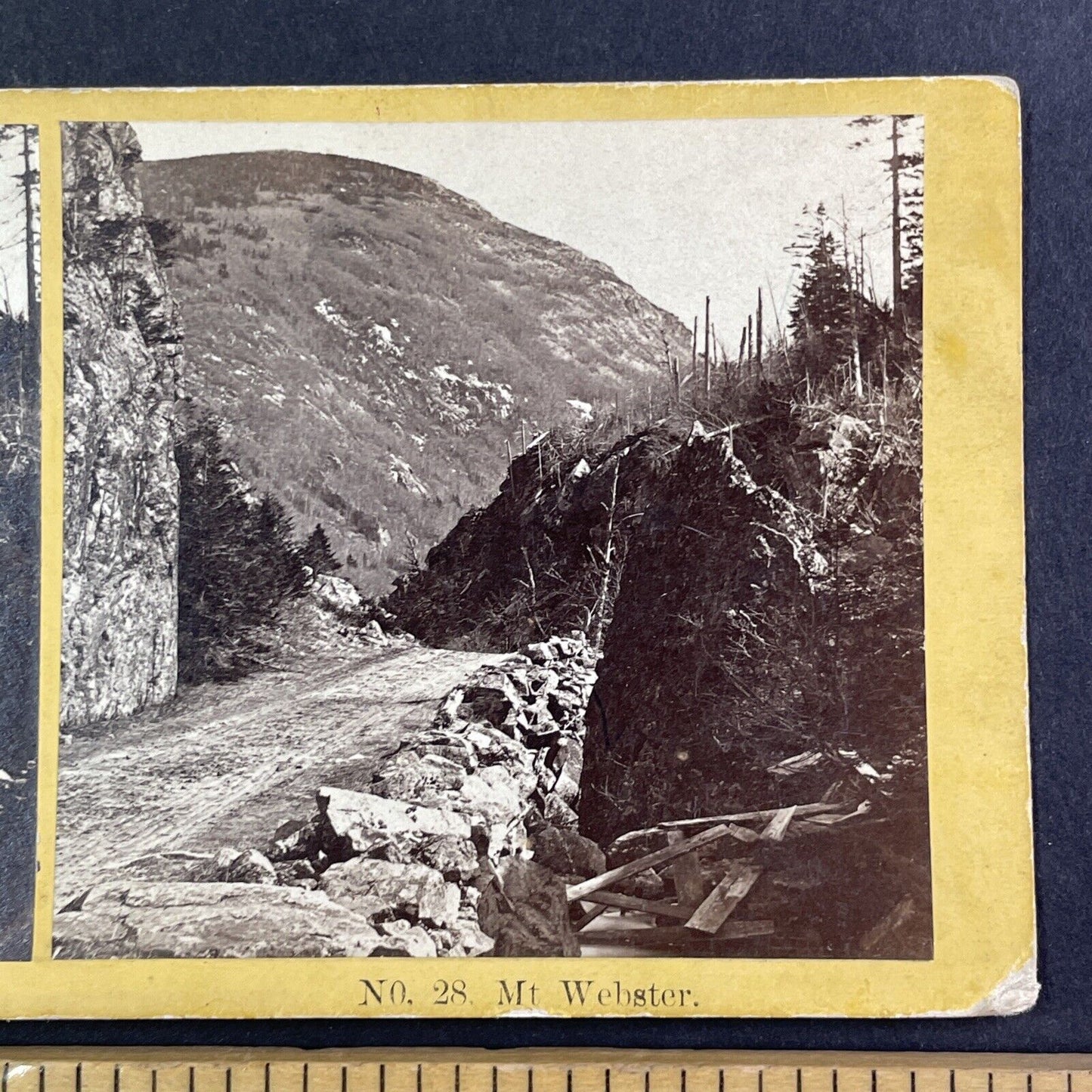 Mount Webster New Hampshire Stereoview B.W. Kilburn Antique c1870s Y951