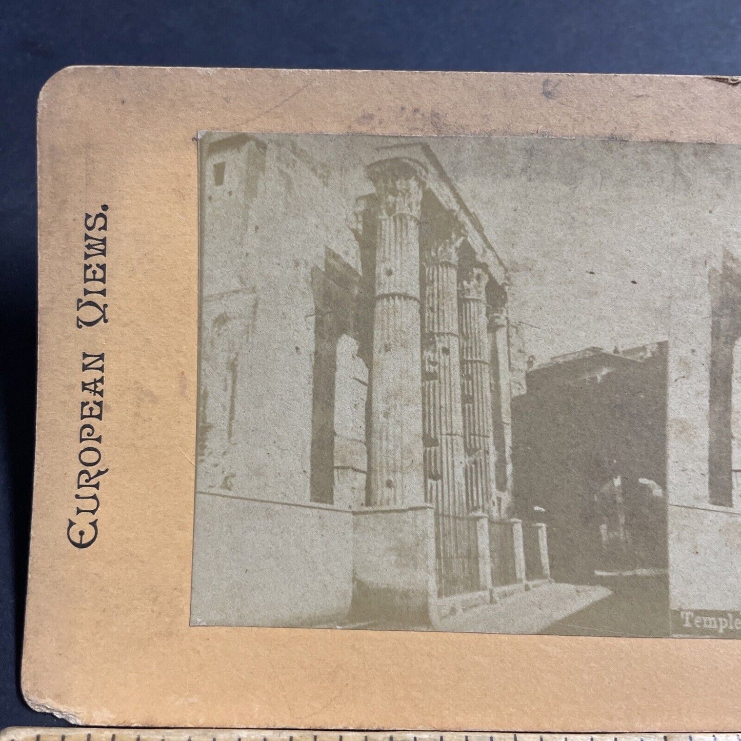 Antique 1870s Forum Of Nerva In Rome Italy Stereoview Photo Card P5165