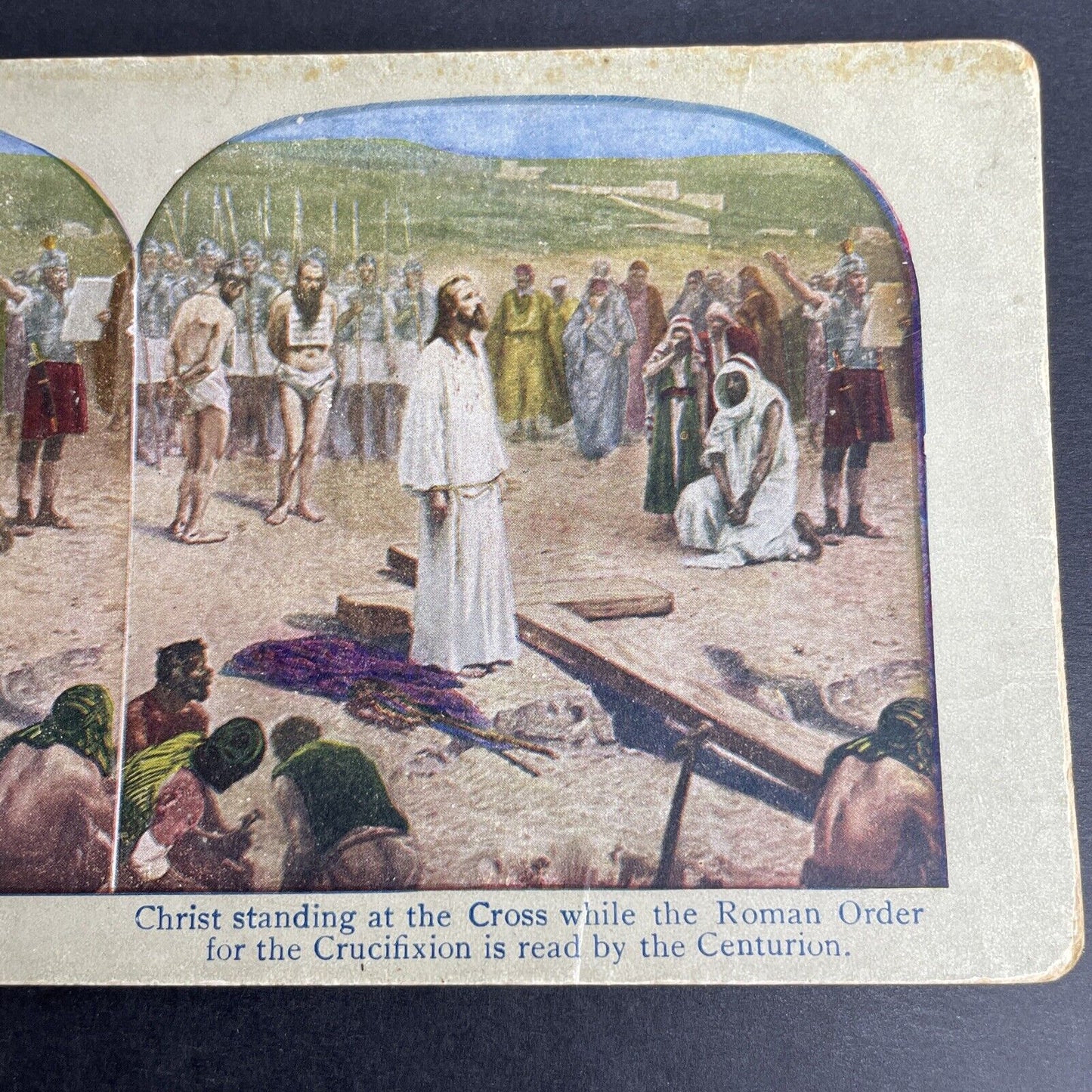 Antique 1902 Jesus Christ Being Condemned To Death Stereoview Photo Card P1073