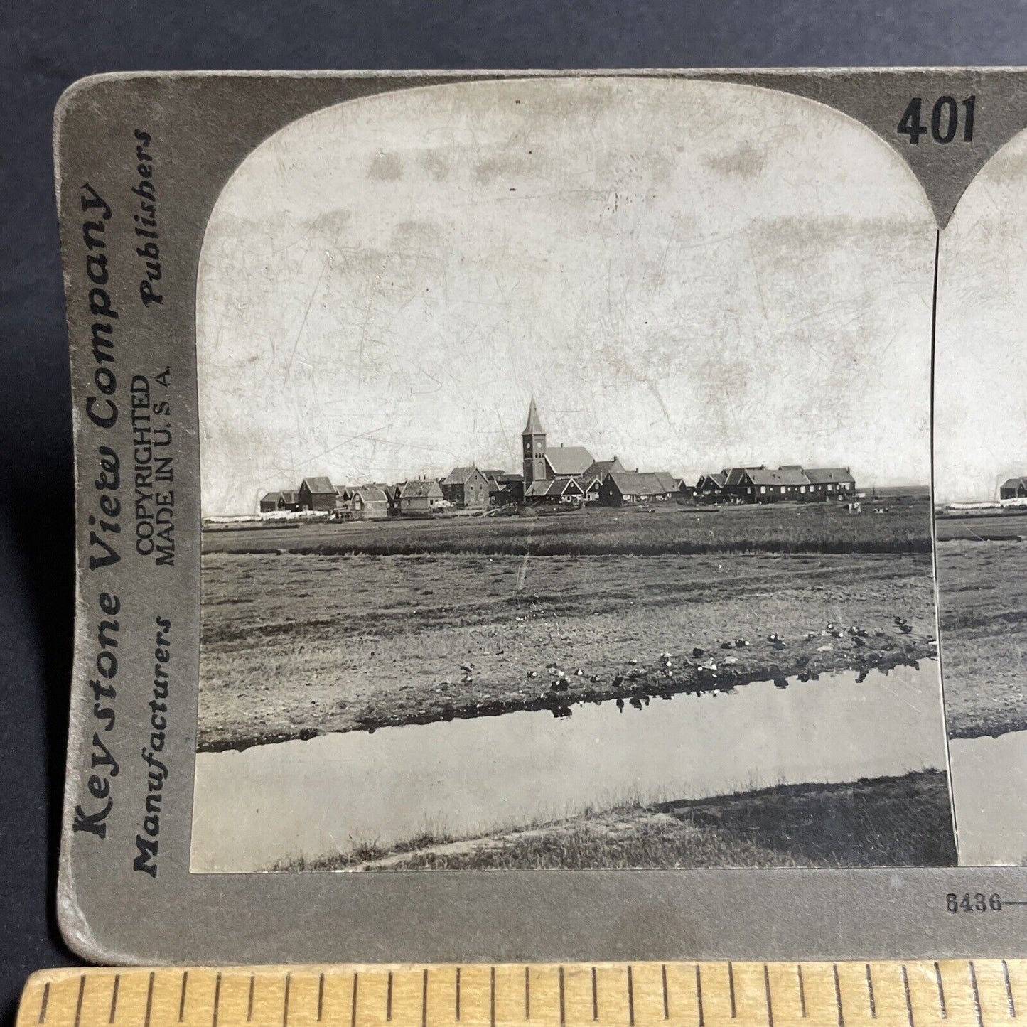 Antique 1910s Village Of Marken Holland Netherlands Stereoview Photo Card P5171