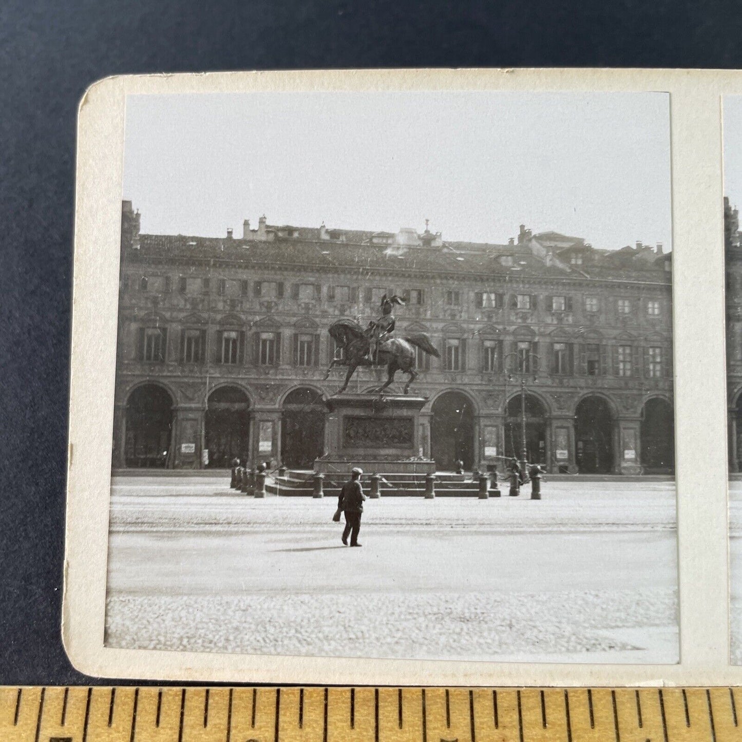 Antique 1925 Duke Emanuele Filiberto Turin Italy OOAK Stereoview Photo Card 3239