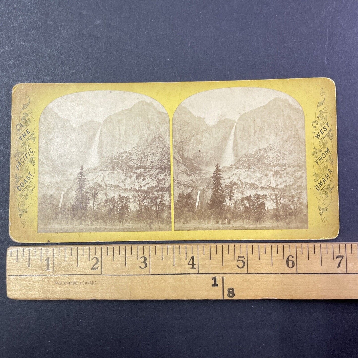 Yosemite Falls CA Stereoview JJ Reilly Pacific Coast Series Antique c1870 X2754