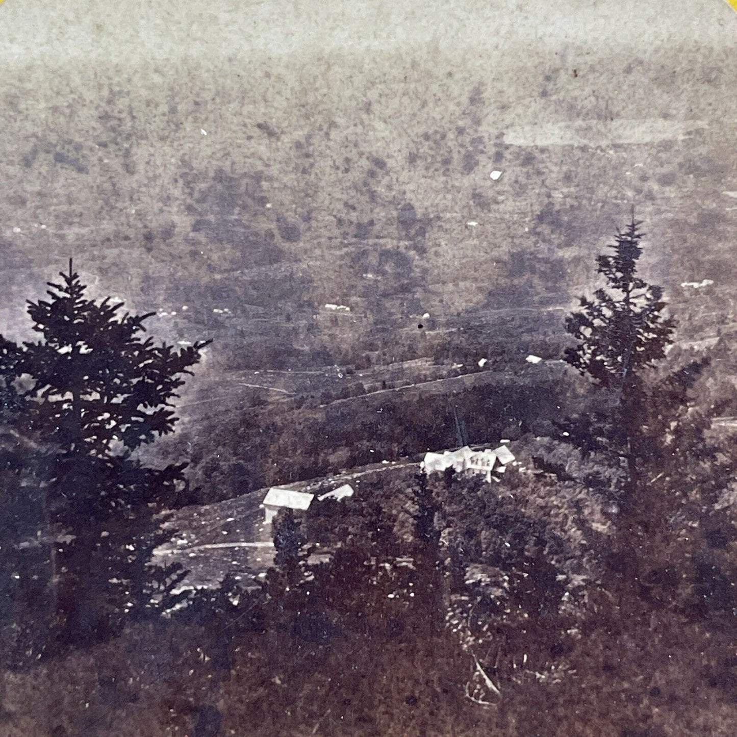 View From Mount Kearsarge NH Stereoview New Hampshire Antique c1870 X2411