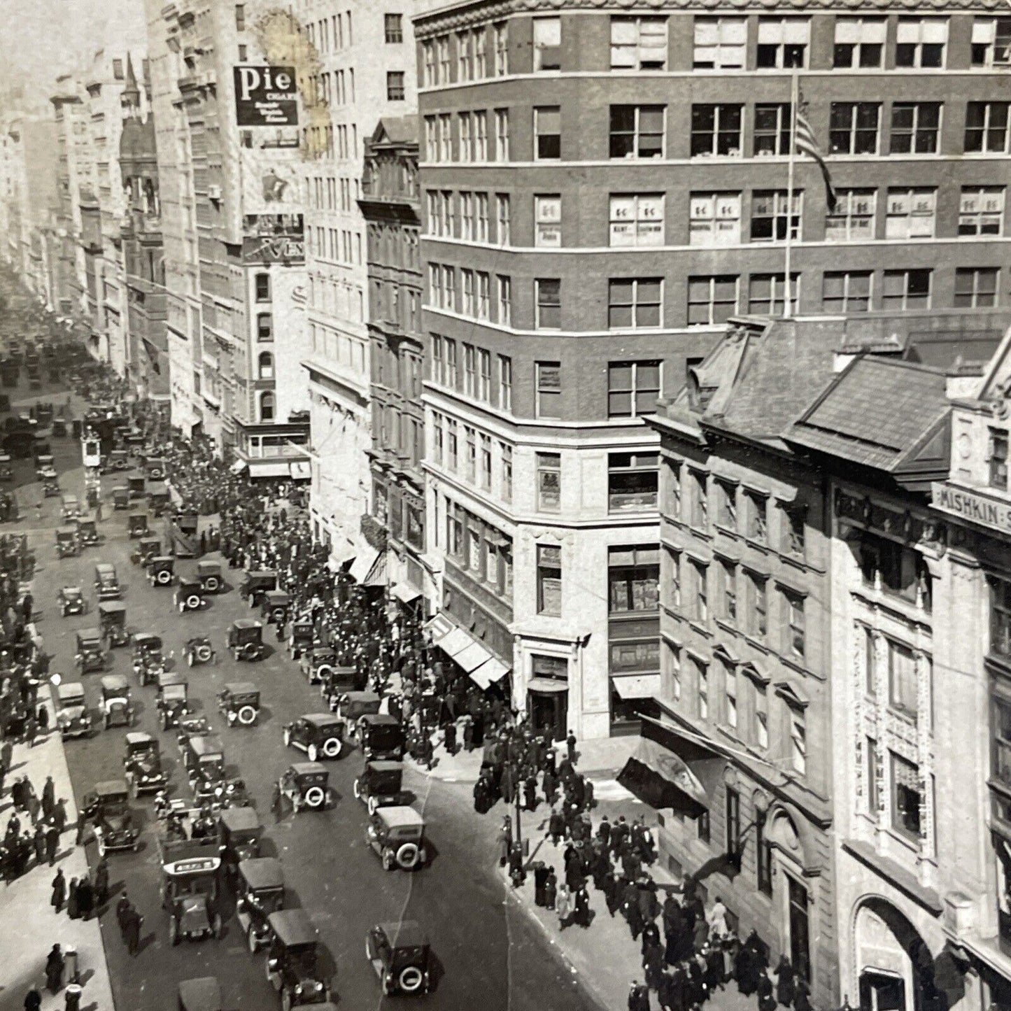 Antique 1920s Fifth Avenue New York Manhattan Stereoview Photo Card P4337
