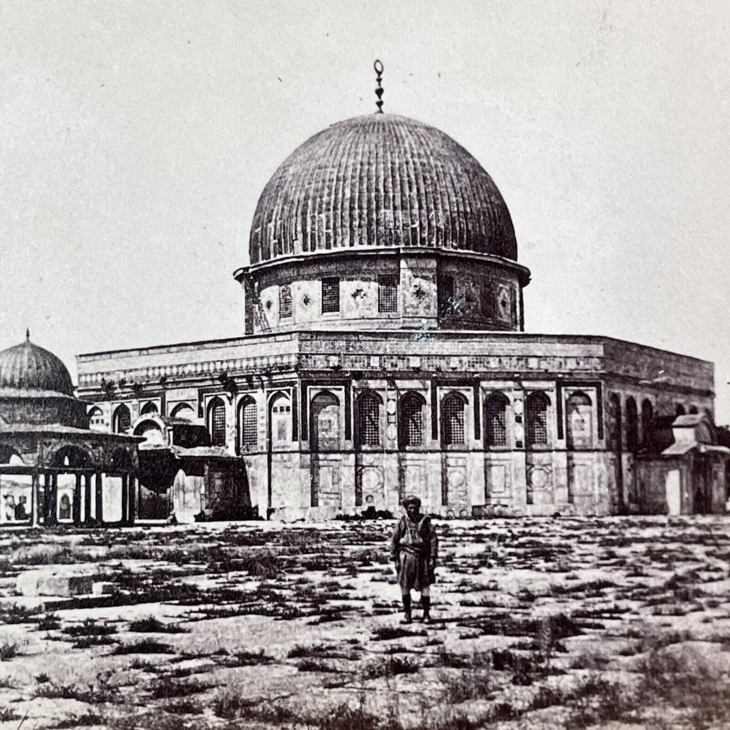 Solomon's Temple Mosque of Omar Israel Palestine Stereoview Salt Print 1860 Y456