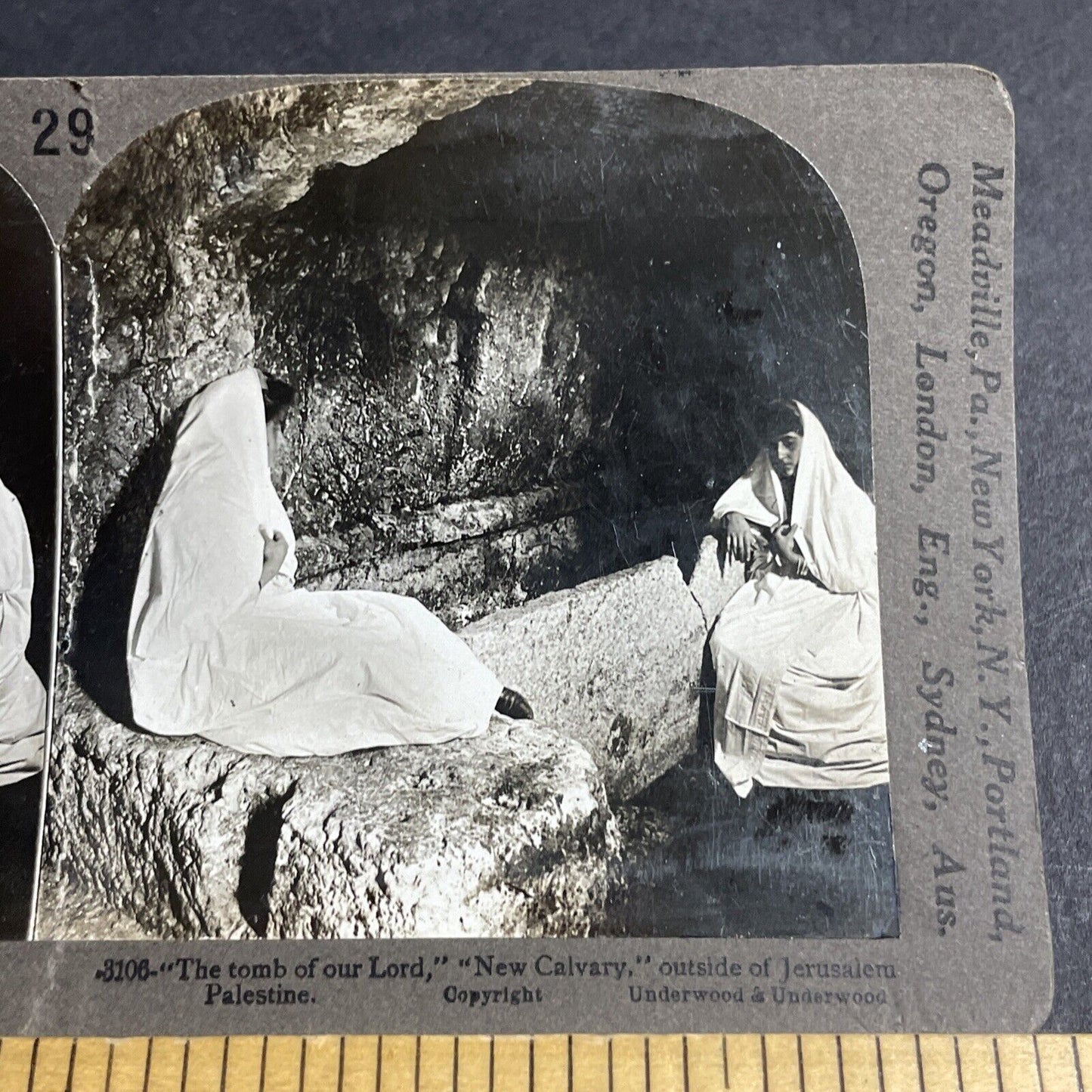 Antique 1906 Jesus Christ's Tomb In Jerusalem Stereoview Photo Card P4429