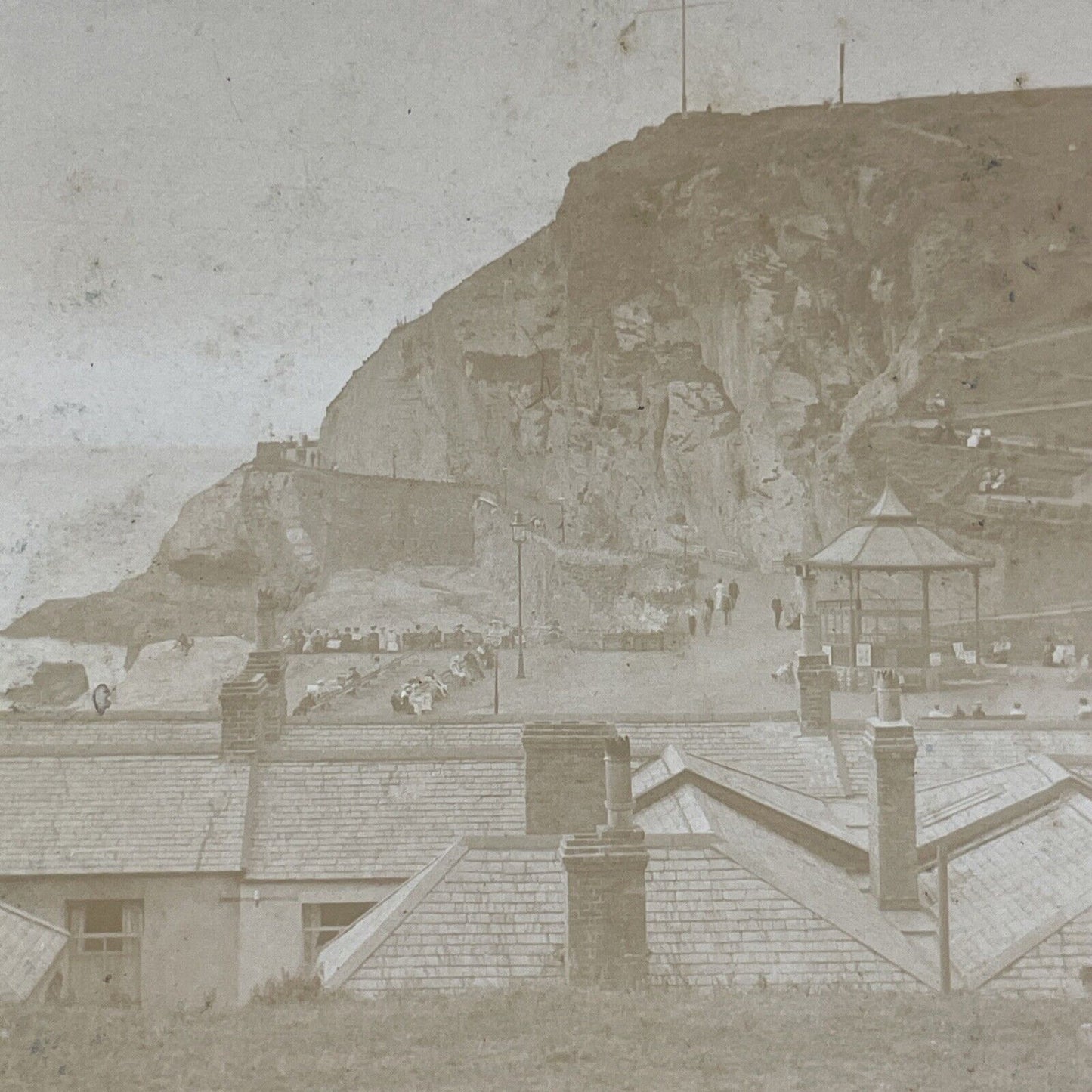 Antique 1910 Capstone Hill Ilfracombe UK Stereoview Photo Card V2200