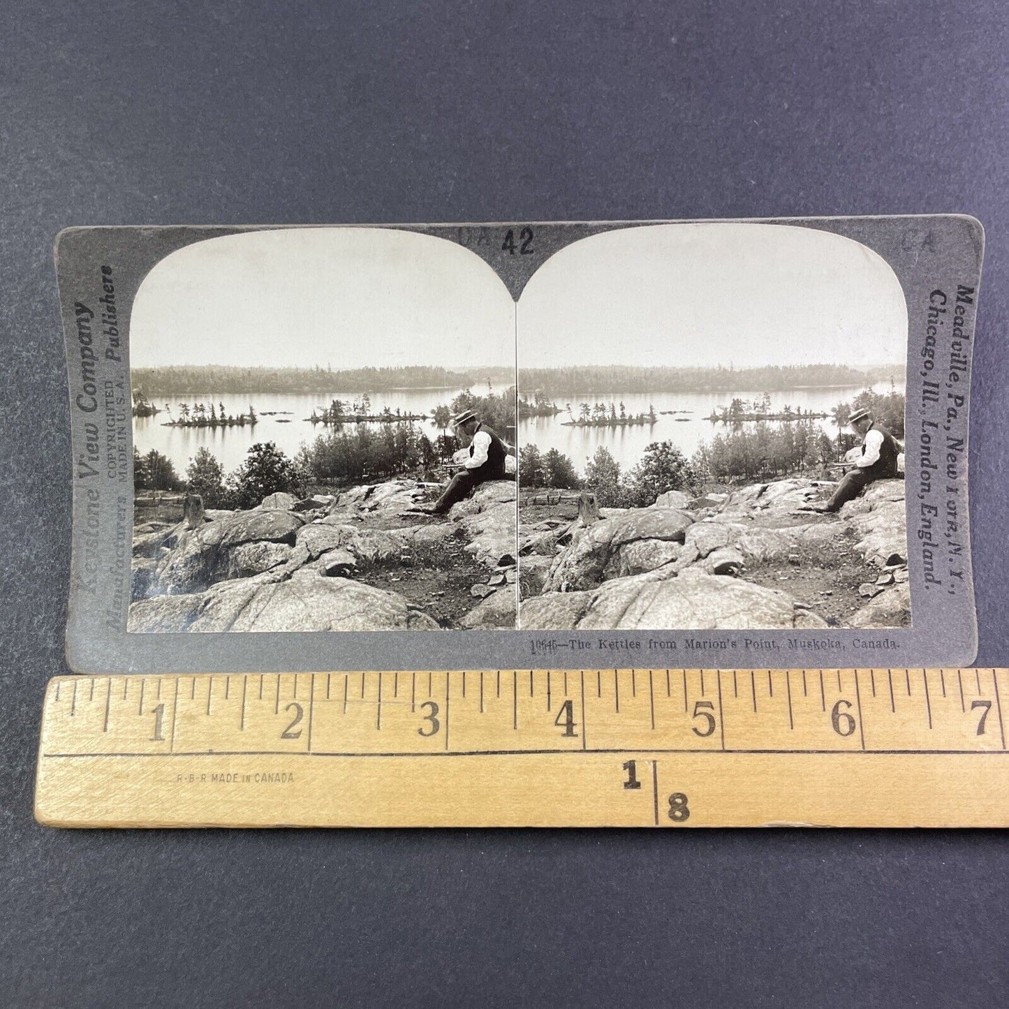 Mortimers Point Port Carling Muskoka Lake Stereoview Canada c1901 Y2799