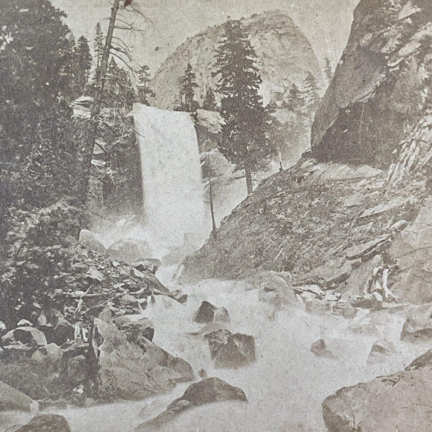 Vernal Falls Yosemite Stereoview Carleton E. Watkins Antique c1868 X2561