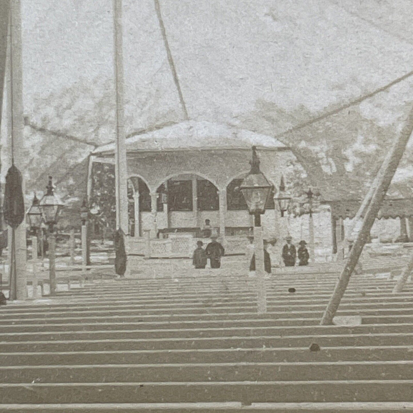 Tabernacle Tent Martha's Vineyard Stereoview Photo CH Shute Antique c1874 X1224