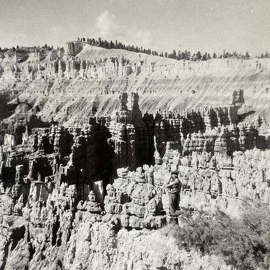 Antique 1920s Bryce Canyon Utah Rock Spires Stereoview Photo Card V1810