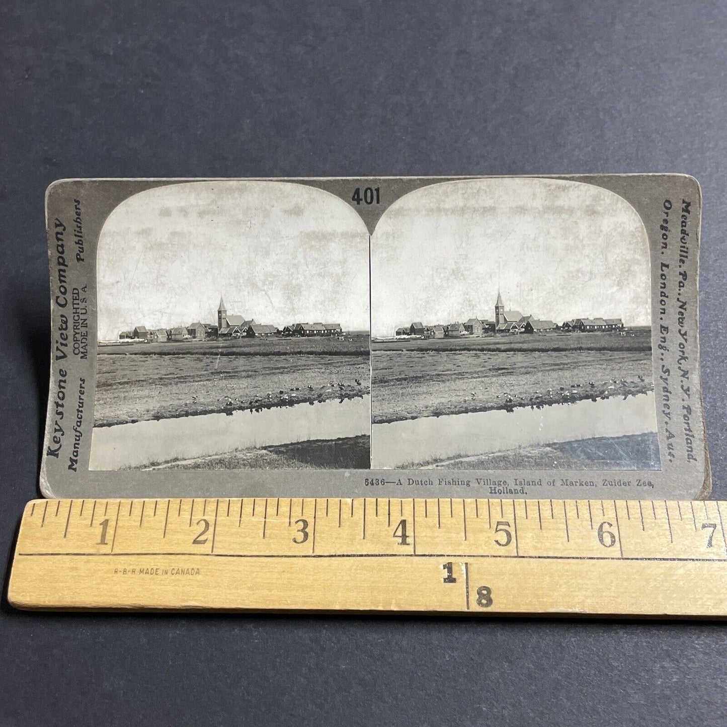 Antique 1910s Village Of Marken Holland Netherlands Stereoview Photo Card P5171