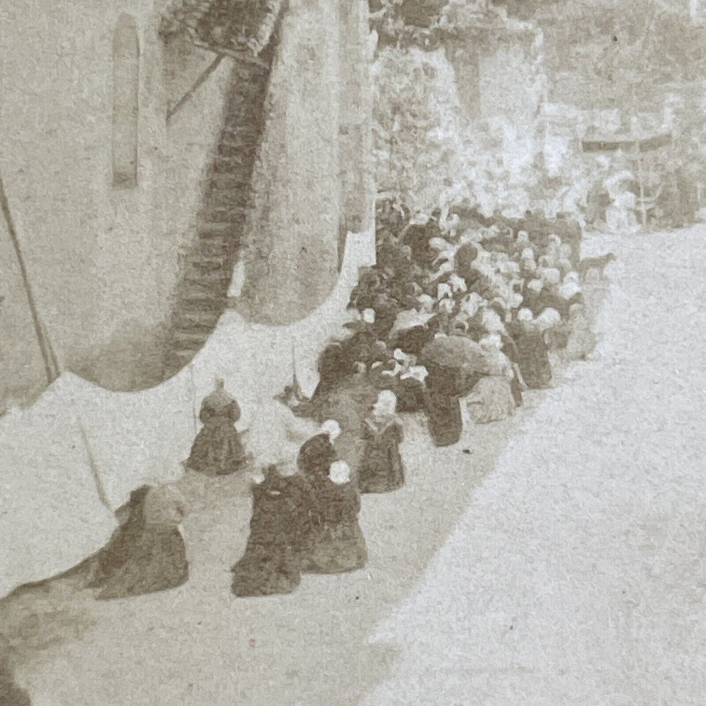 Funeral Procession Count Maxence de Grassin Stereoview Antique c1876 X1549