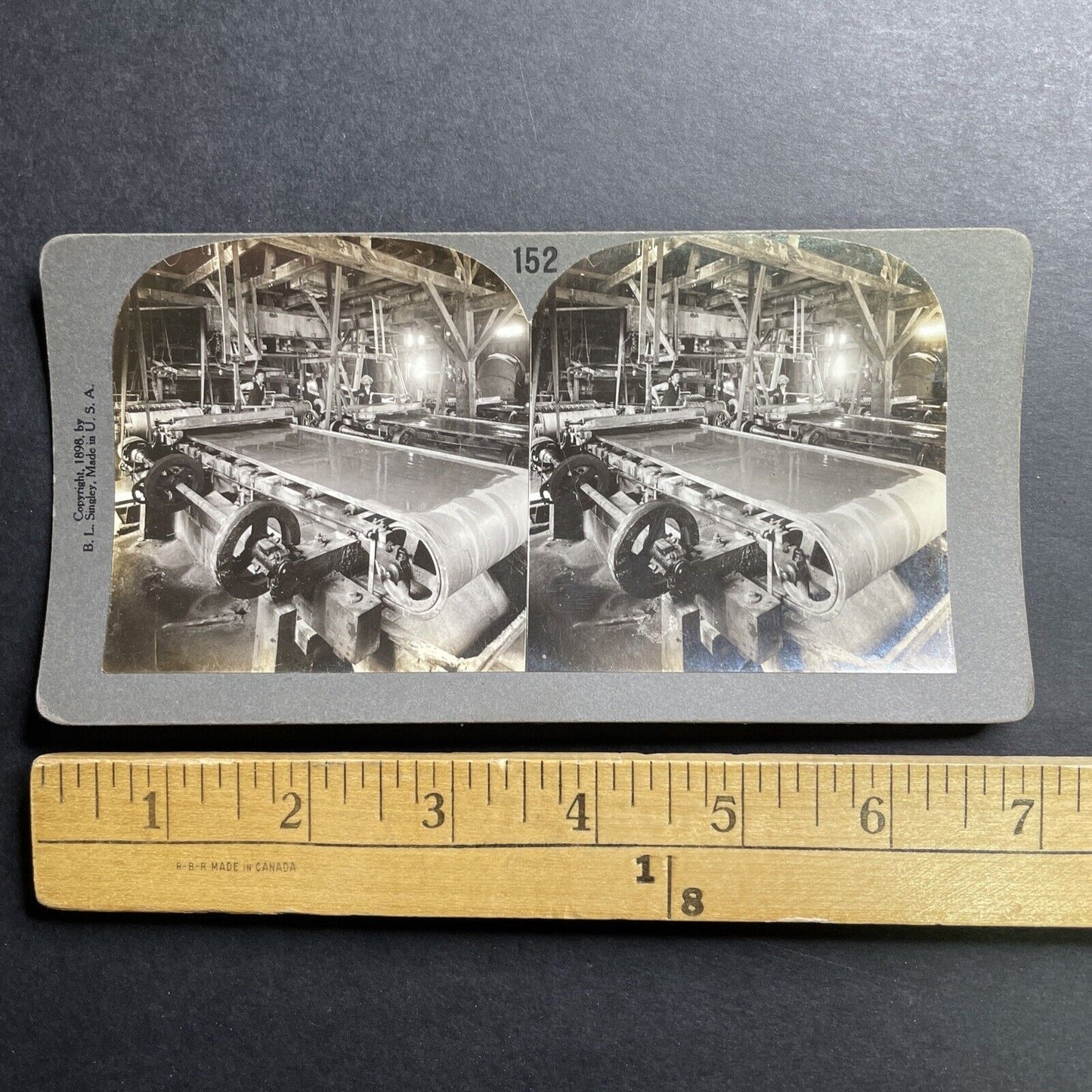 Antique 1898 Gold Stamping & Sifting Ouray Colorado Stereoview Photo Card P1525