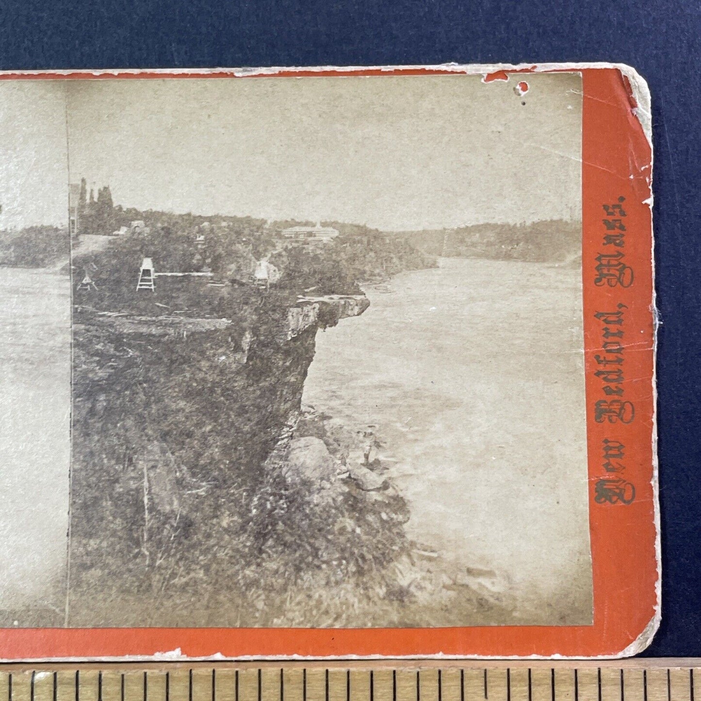 Table Rock Niagara Falls Stereoview Earliest Known Photo Antique c1850 X2413