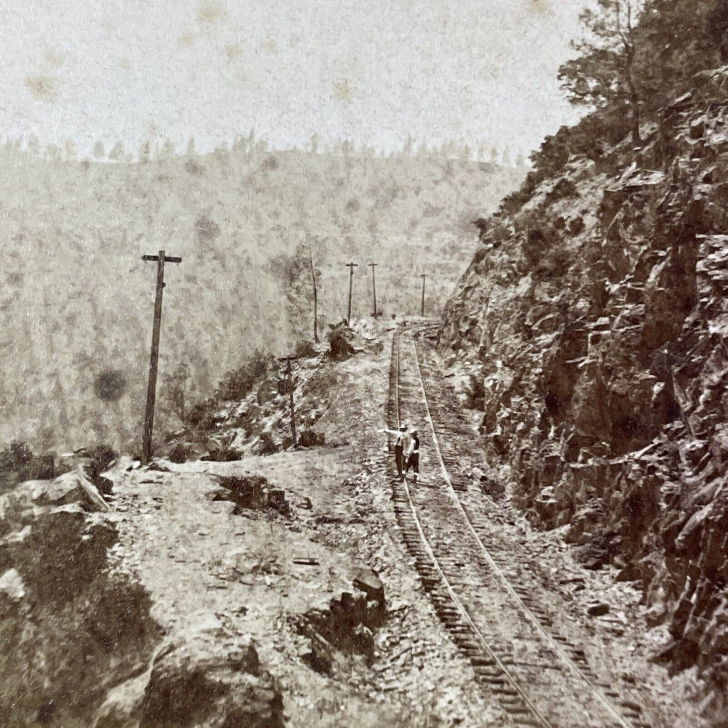 Cape Horn Pass Magra California Stereoview C.L. Pond Sierra Nevadas c1870s Y2507