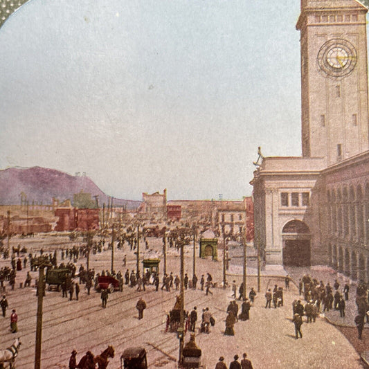 Antique 1910s San Francisco Earthquake Wharf Pier Stereoview Photo Card 2300-38