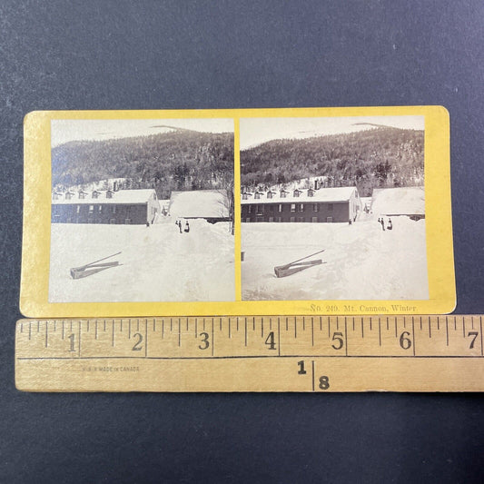 Cannon Mountain New Hampshire Stereoview Photo Card Antique c1872 X918