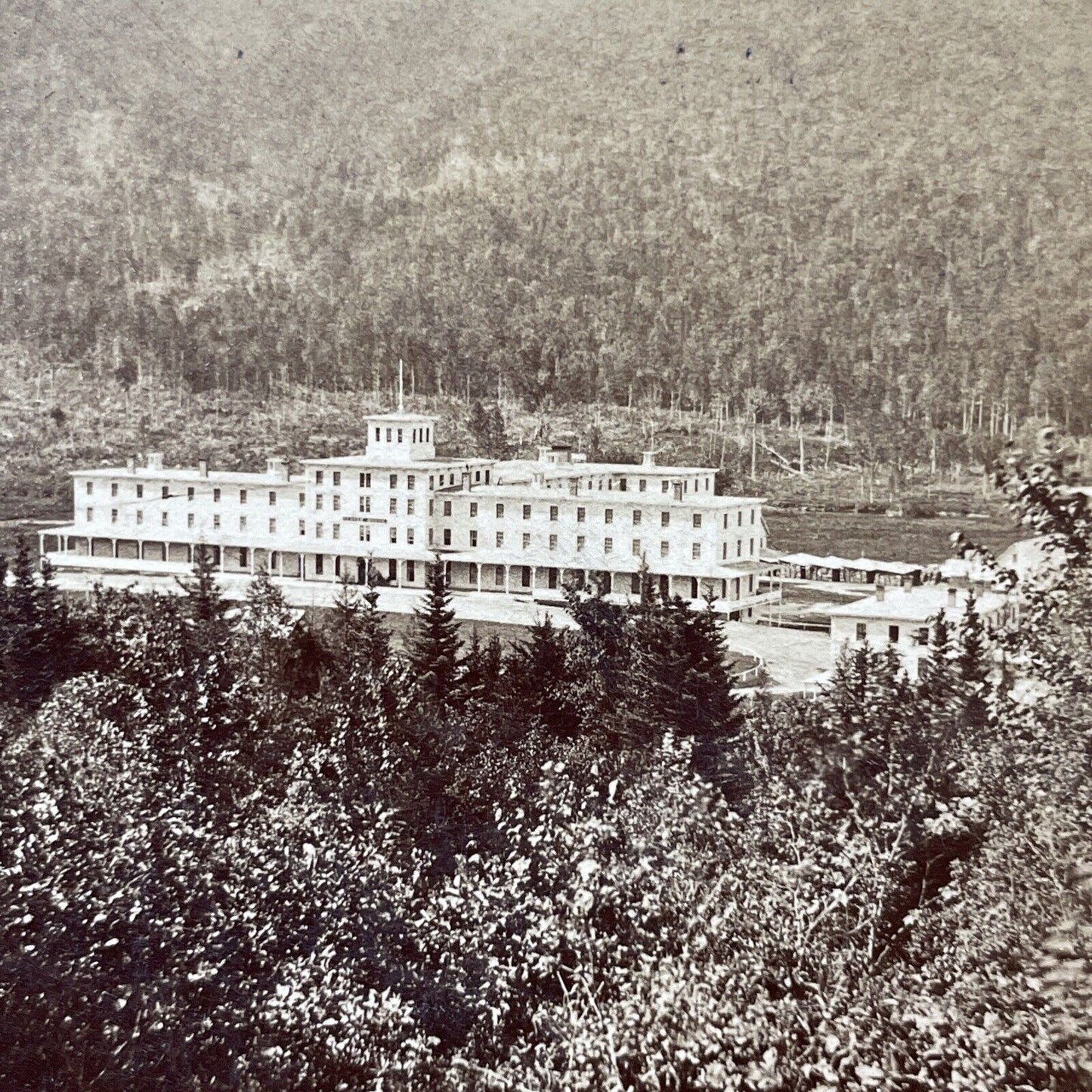 Antique 1870s The Fabyan House White Mountains NH Stereoview Photo Card V1764