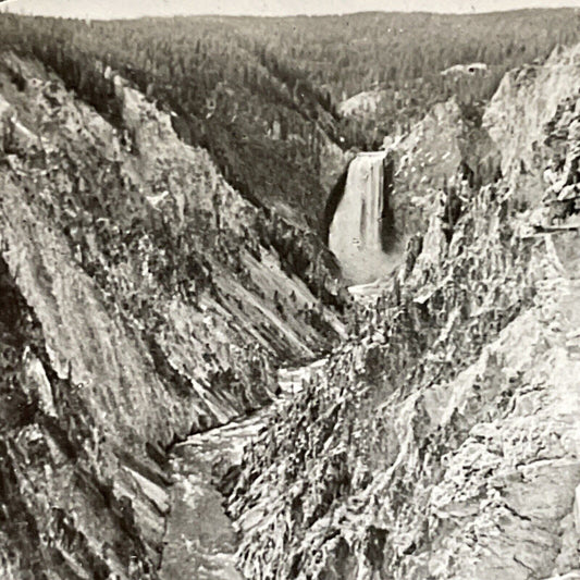 Antique 1910s Grand Canyon Yellowstone National Park Stereoview Photo Card V2658