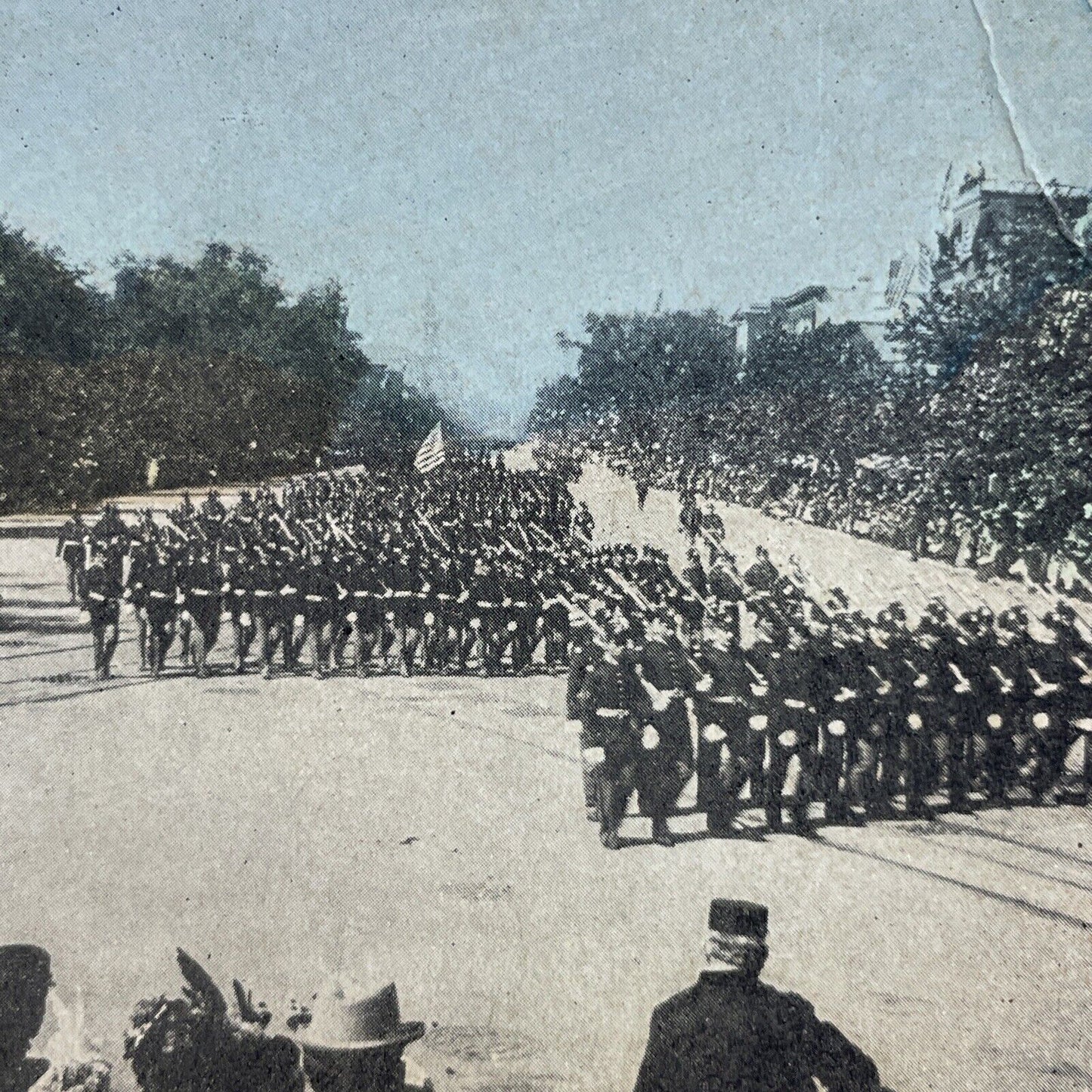 Antique 1902 US Infantry Army Parade Washington DC Stereoview Photo Card P856-04