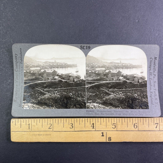 Hammerfest Norway Stereoview Late Period View Antique c1933 Y1242