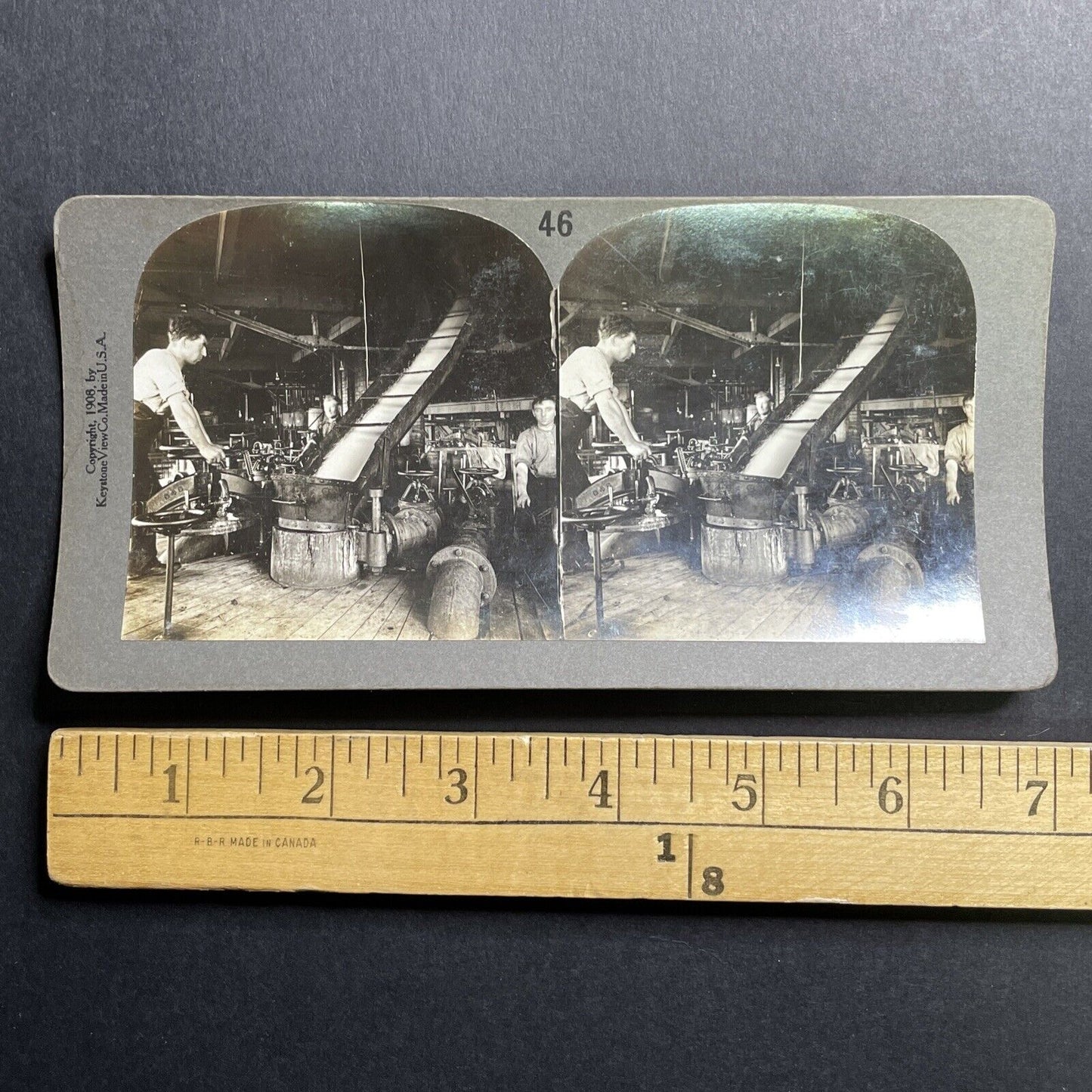 Antique 1908 Sugar Beet Factory Kitchener Ontario Stereoview Photo Card P1678