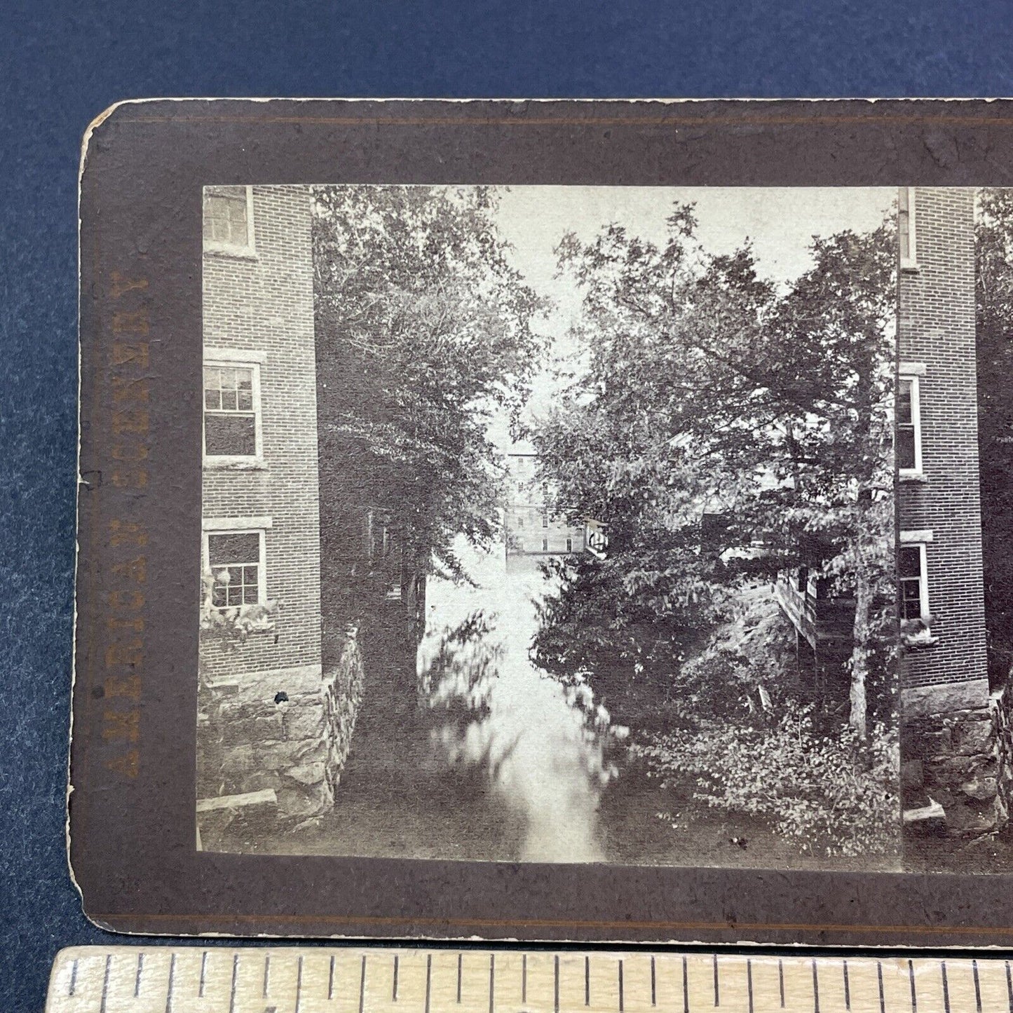 Antique 1870s Wentworth New Hampshire Lumber Mill Stereoview Photo Card V1930