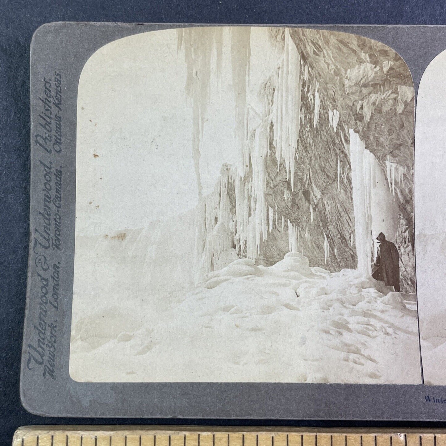 Gorge Ledge Niagara Falls Ontario Canada Stereoview Antique c1902 Y2756