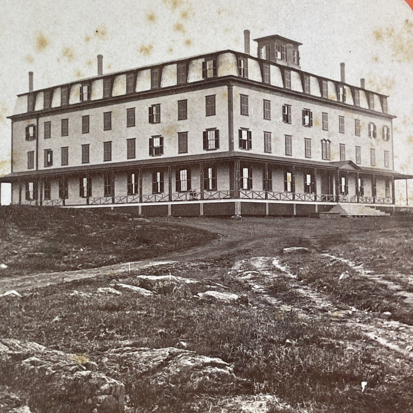 Boar's Head Hotel Hampton Beach New Hampshire Stereoview Davis Bros. c1870s Y433