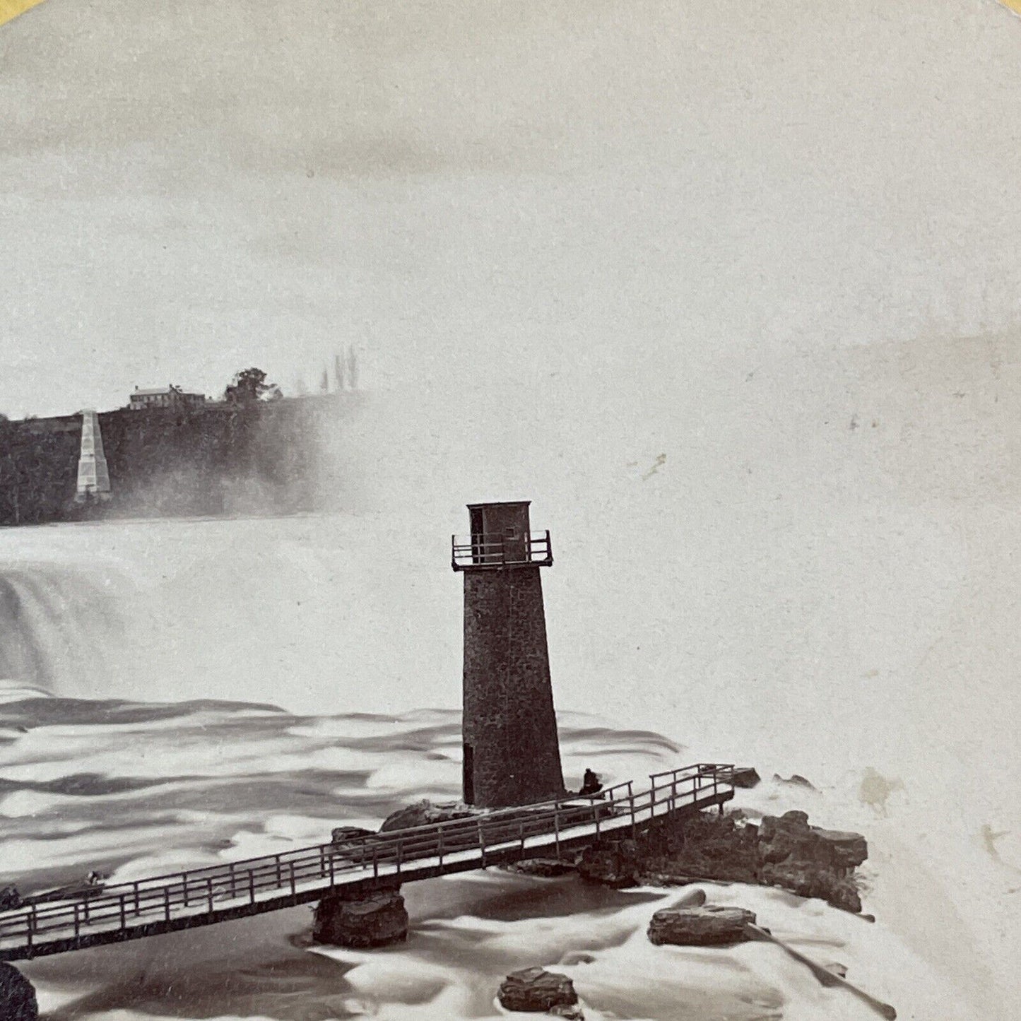 Terrapin Tower Niagara Falls New York Stereoview Antique c1870s Y1877