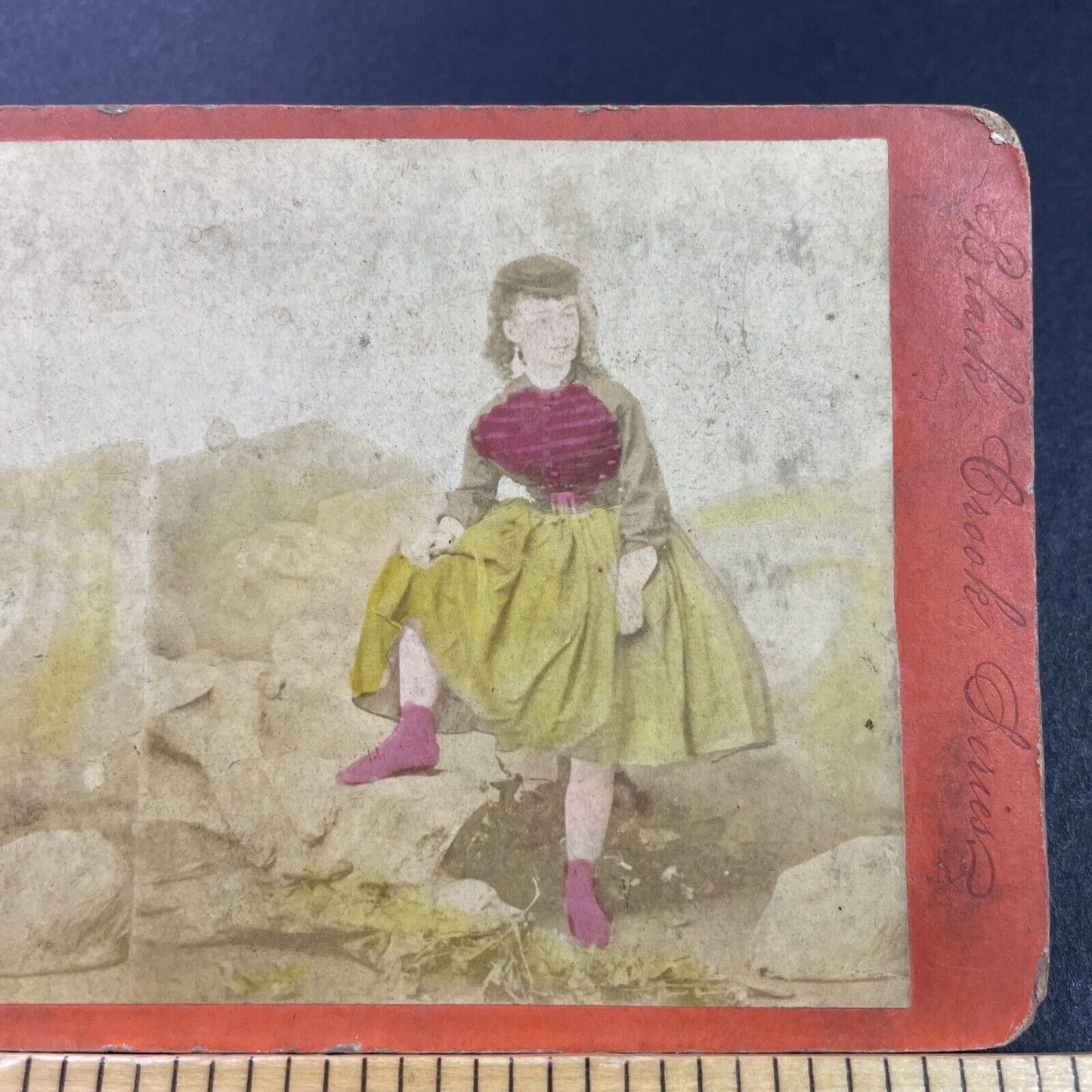 Antique 1860s Actress Annie Kemp Bowler Black Crook Stereoview Photo Card P3978