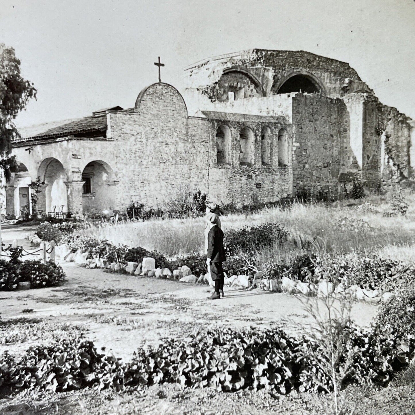 Antique 1910s San Juan Capistrano California Stereoview Photo Card P3182