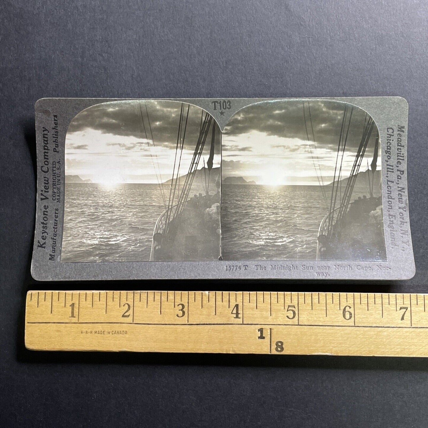 Antique 1920s North Cape Nordkapp Norway Stereoview Photo Card P1714