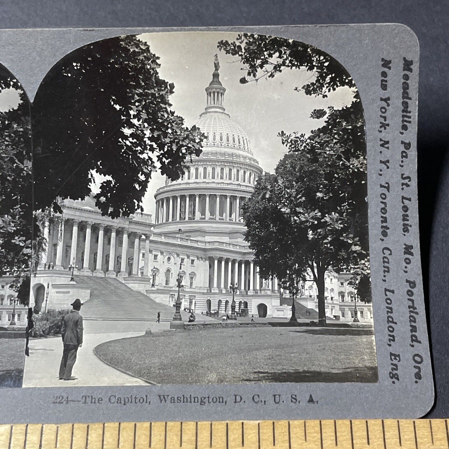 Antique 1910s Capitol Building Washington DC Stereoview Photo Card V2839