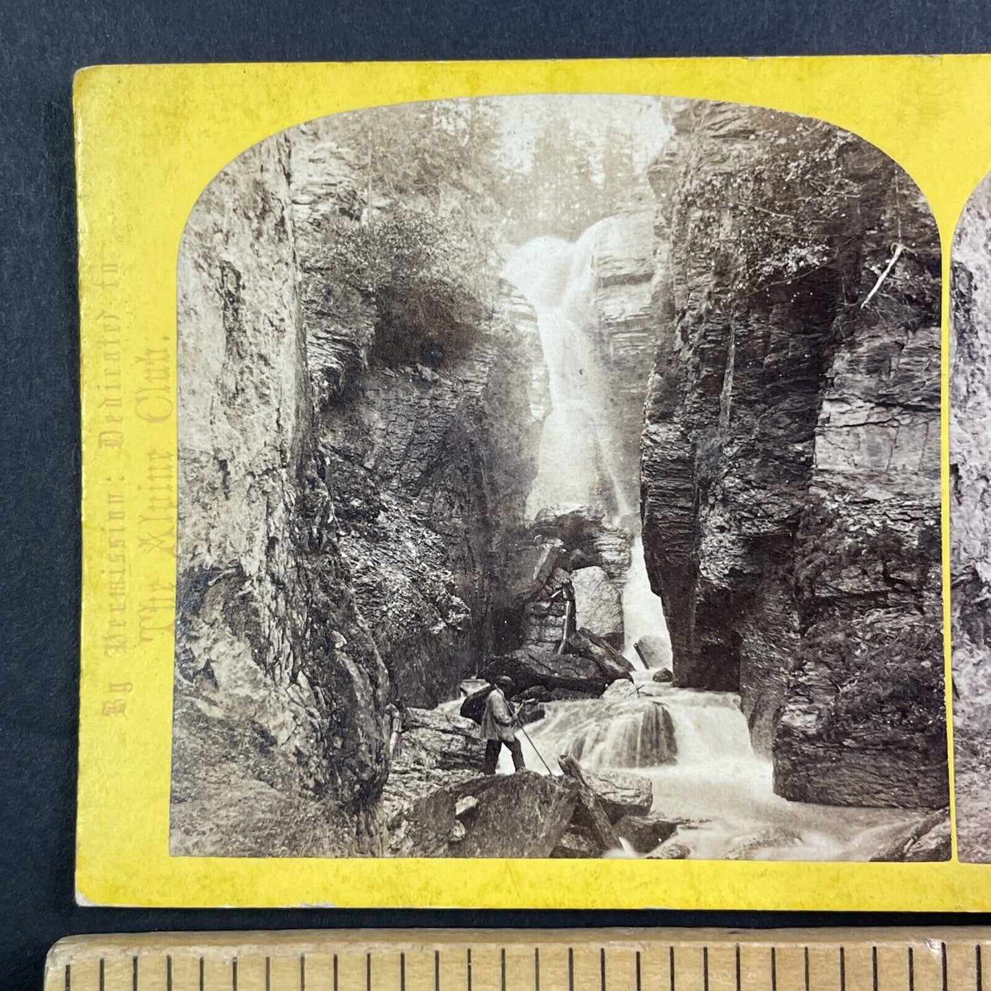 Rosenlaui Waterfall Switzerland Stereoview William England Antique c1870 X3792