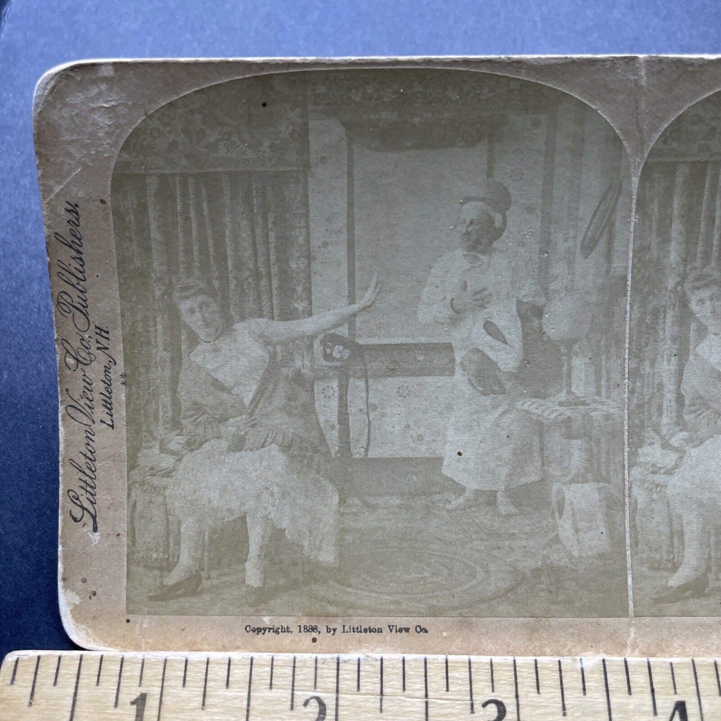 Antique 1888 Lottie Venne As Mrs Bardell In Pickwick Stereoview Photo Card P2421