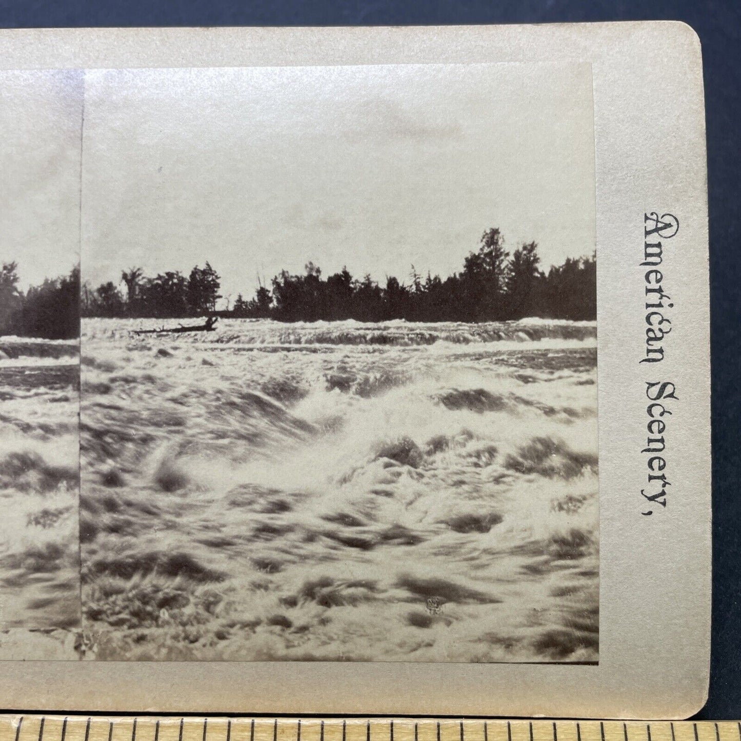 Antique 1860s Niagara Falls Rapids First Photos Stereoview Photo Card P2535