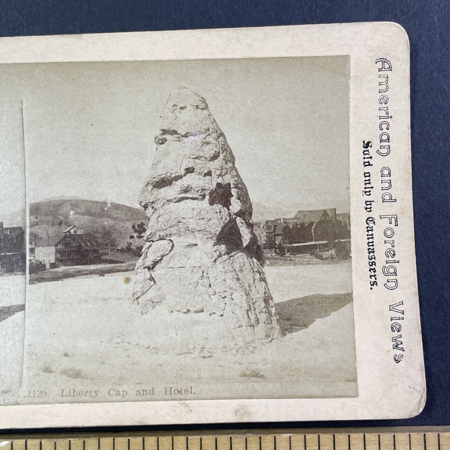 Liberty Cap And Hotel Yellowstone Stereoview Frank Jay Haynes Antique 1884 X3628