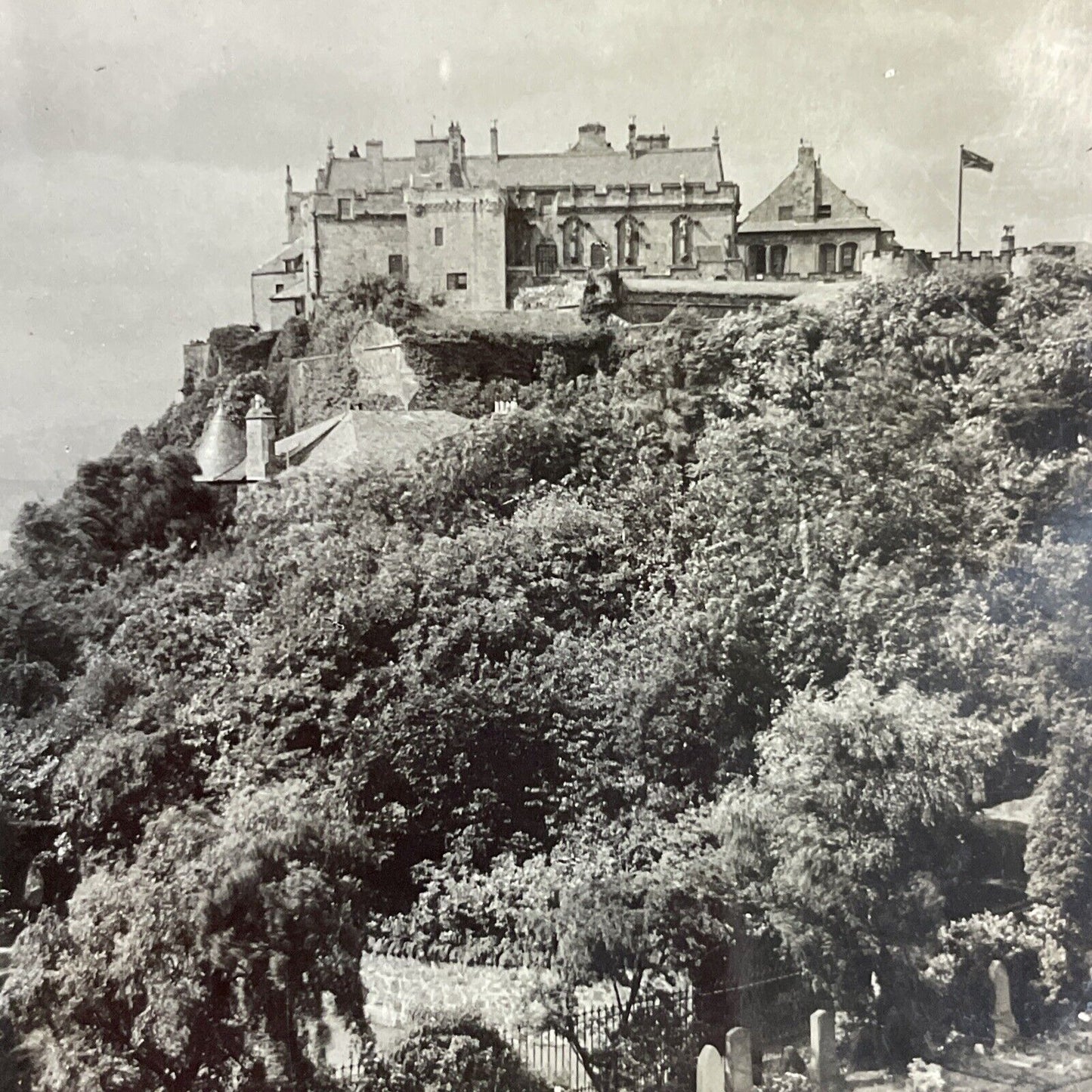 Antique 1909 Stirling Castle Scotland UK Stereoview Photo Card P4254