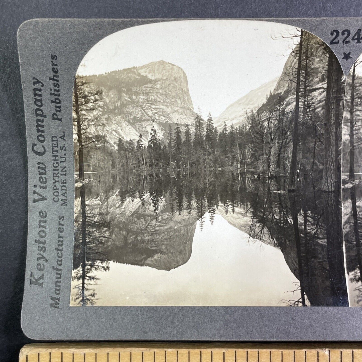 Mirror Lake Yosemite Park California Stereoview  Antique c1910s Y1185