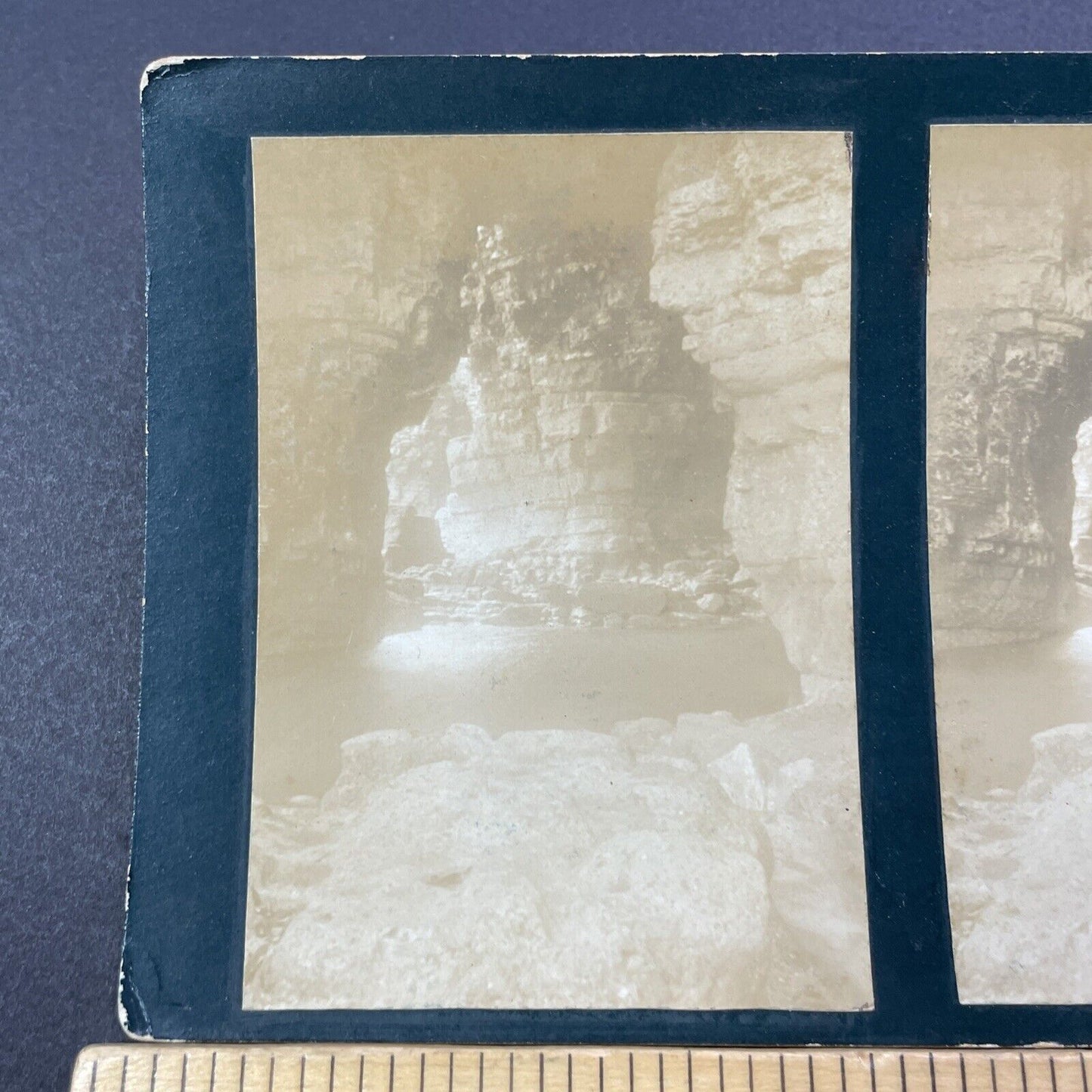 Antique 1910 Flamborough Head Caves Arches UK Stereoview Photo Card V2207