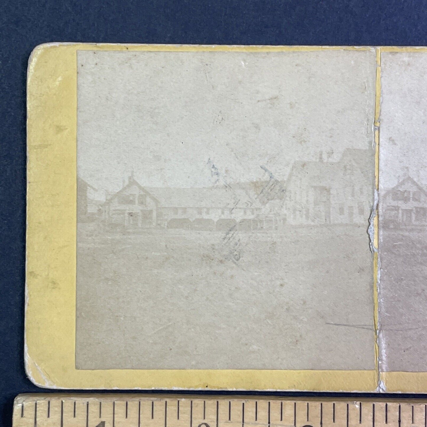 Horse Stables and Hotel Rochester NY Stereoview A.J. Whittemore c1870s Y1002