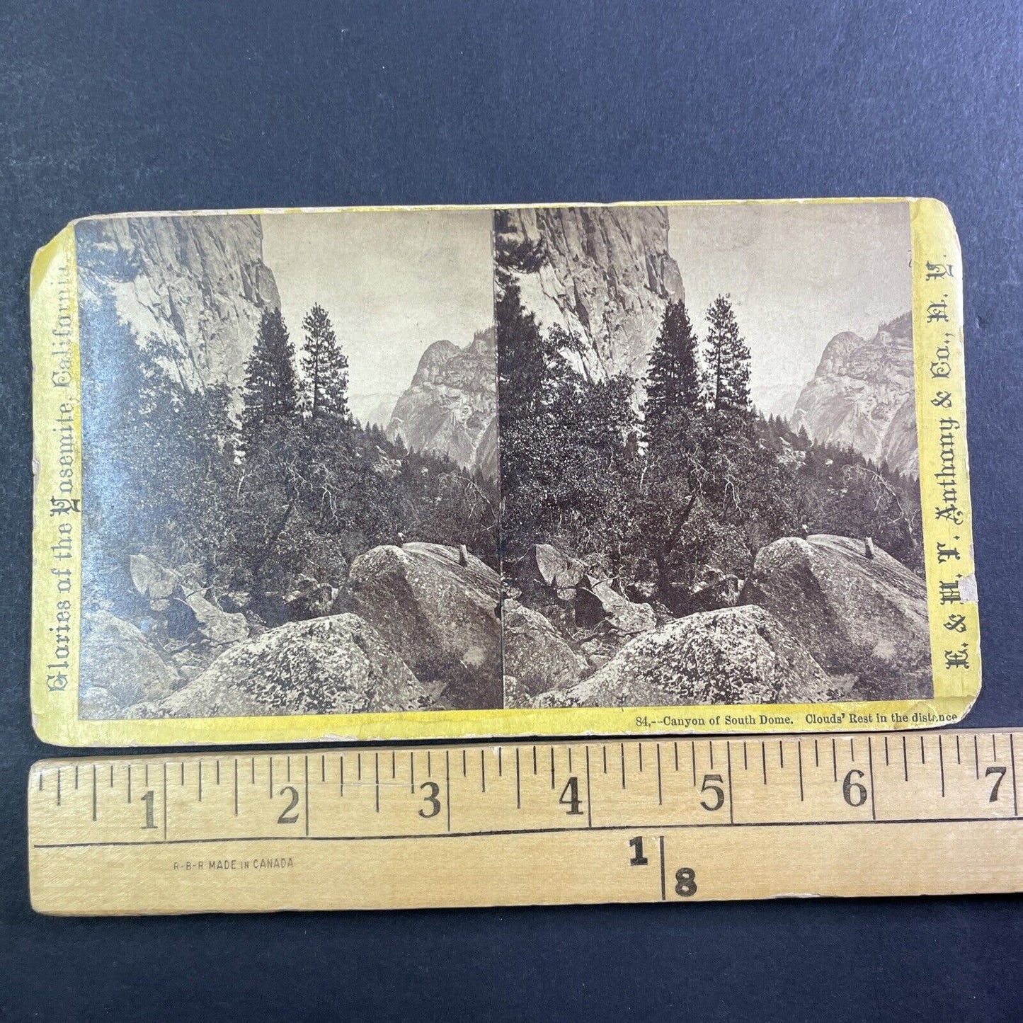 Glories Of Yo-Semite Stereoview South Dome E&HT Anthony Antique c1870 X3710