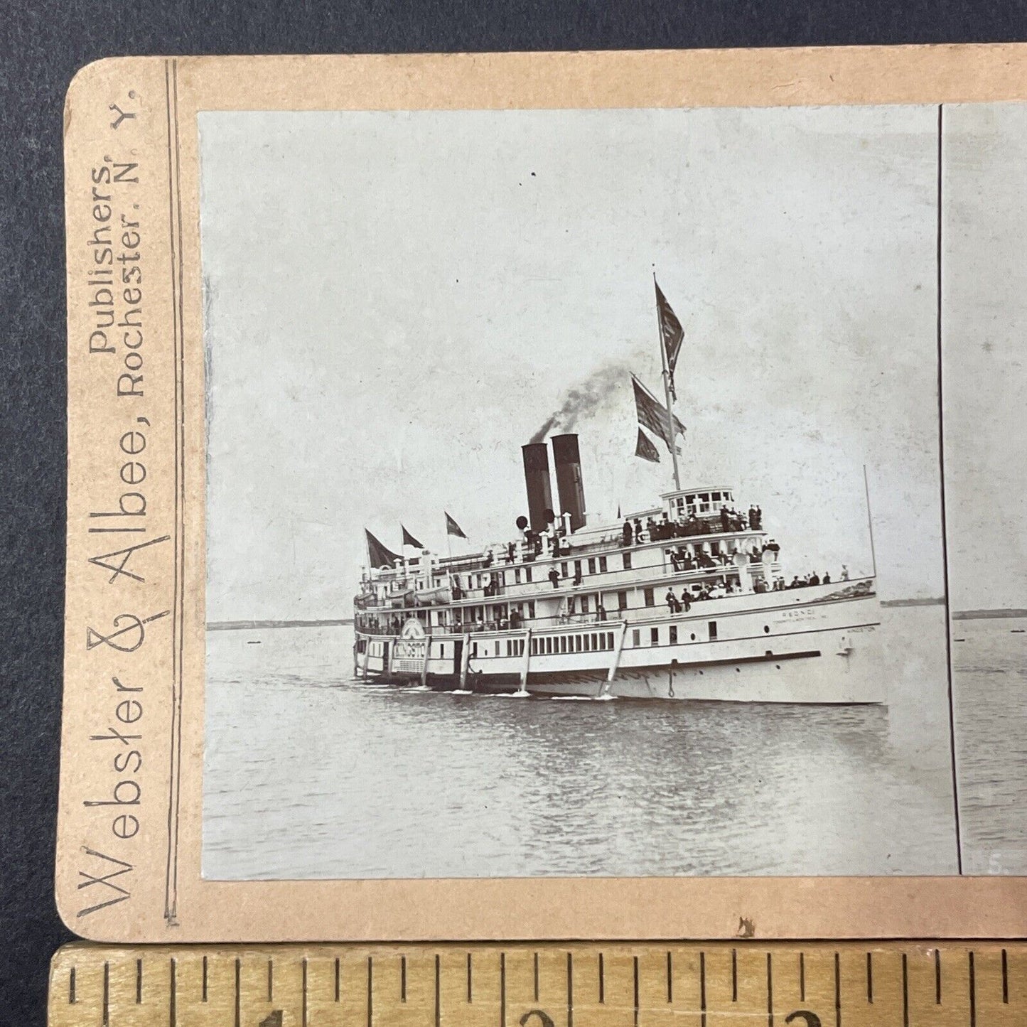 SS Kingston Steamer Steamship Stereoview Brockville ON Antique c1901 X1233