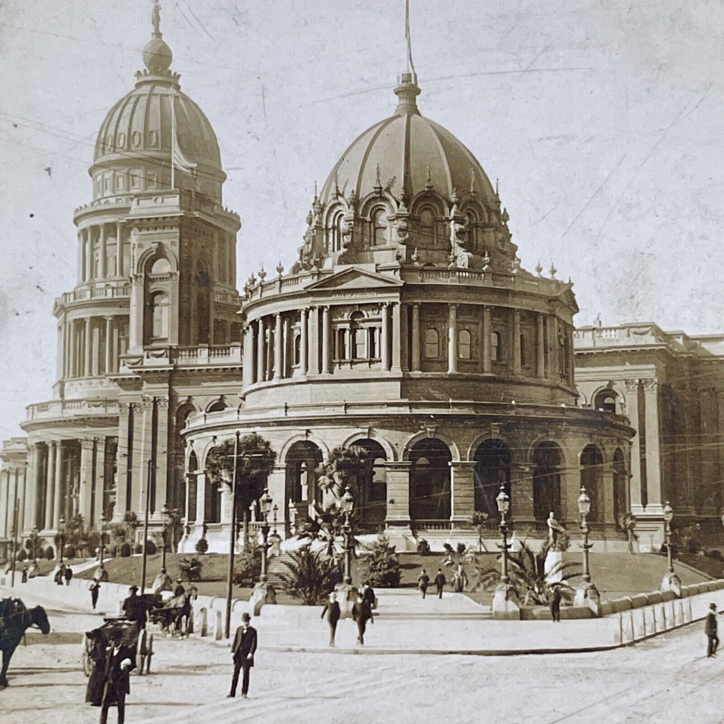 San Francisco Hall Of Records Stereoview Pre-Earthquake Antique c1905 X1599