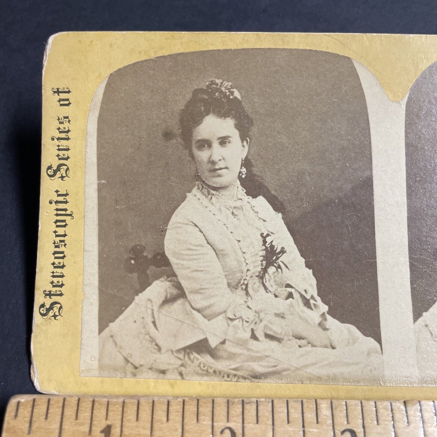 Antique 1870s Clara Louise Kellogg Opera Singer Stereoview Photo Card P4702