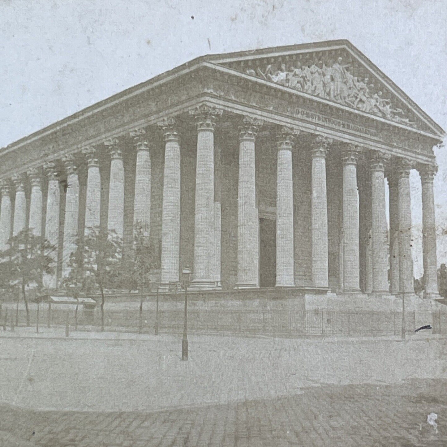 The Madeleine Building Paris France Stereoview Antique c1855 Y1102